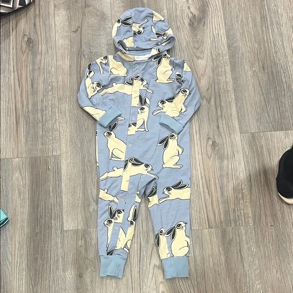 Mini Rodini Rabbit Onesie - Picture 2 of 7